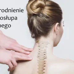 Dłonie masują kark kobiety, wskazując na zwyrodnienie kręgosłupa szyjnego. Szukaj leków na zwyrodnienie kręgosłupa szyjnego.